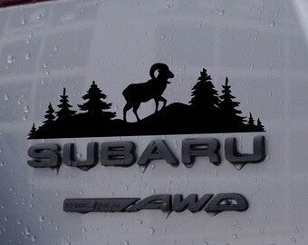 Mountain Goat | Hiking Nature Scene | Goat Silhouette Sticker