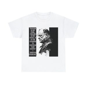 Koszula Winston Churchill, Koszulki z motywacyjnymi cytatami, Koszulki z inspirującymi portretami, Koszulki z portretami cytatów, Kultowe koszulki z inspiracjami