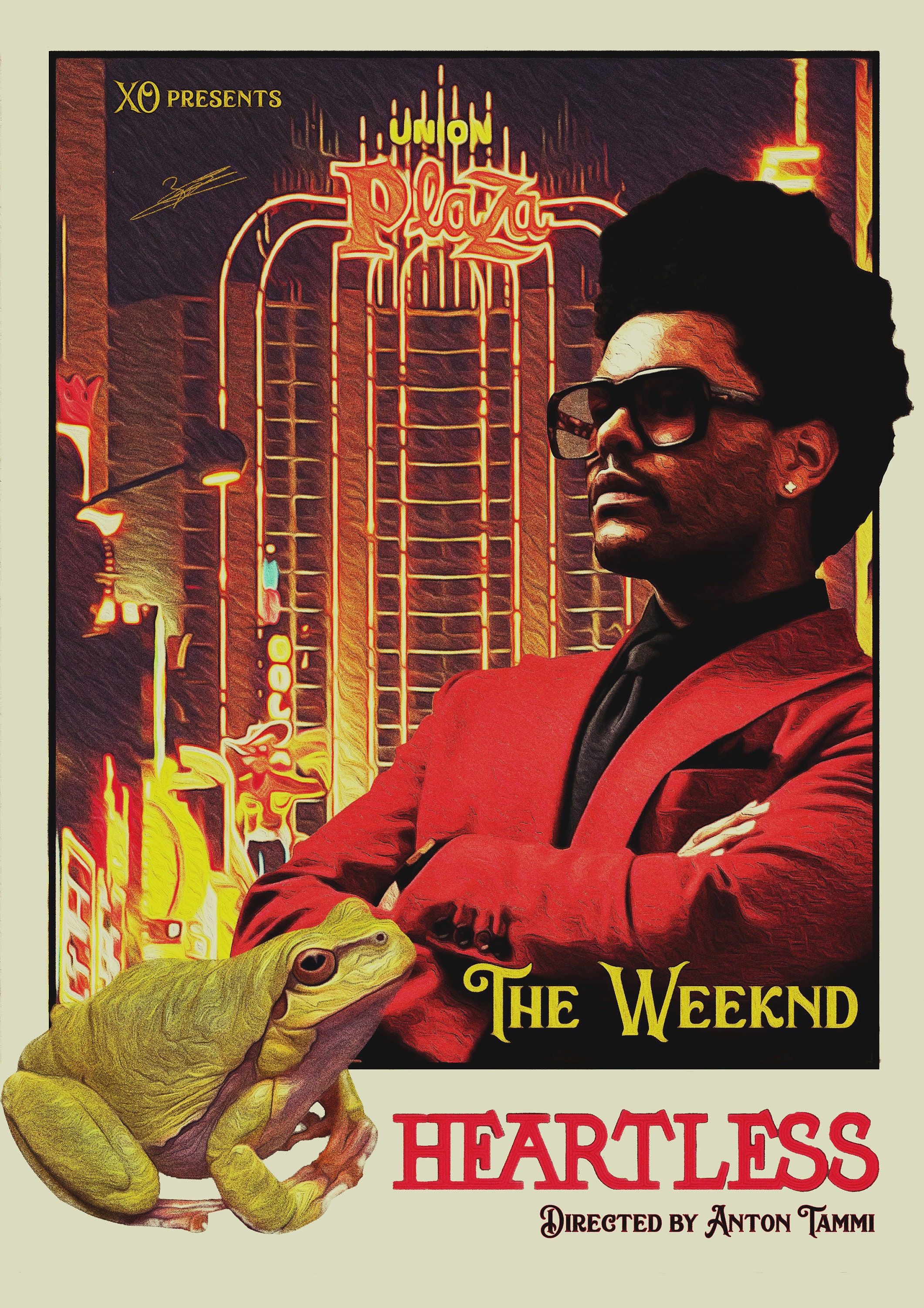Vintage Heartless Poster the Weeknd Pop Kraft Paper Music Poster Home Decor  Wall Art 42 X 30 CM 