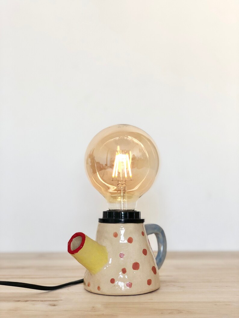 Tea Pot _ Lamp Table Pottery _ Handbuild Etsy
