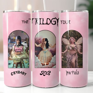 Melanie Martinez Trilogy Tour Inspired Skinny Tumbler Cup, Cry Baby, K-12, Portals