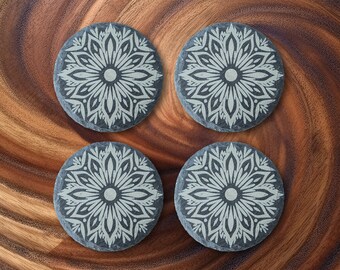 Set de sous-verres en ardoise personnalisé pour les passionnés d