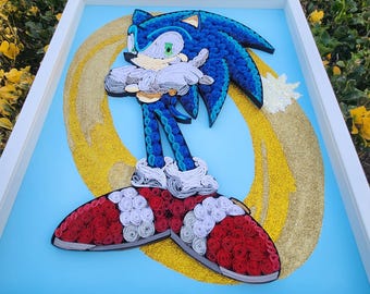 Sonic the Hedgehog Inspired 16x20 Shadowbox