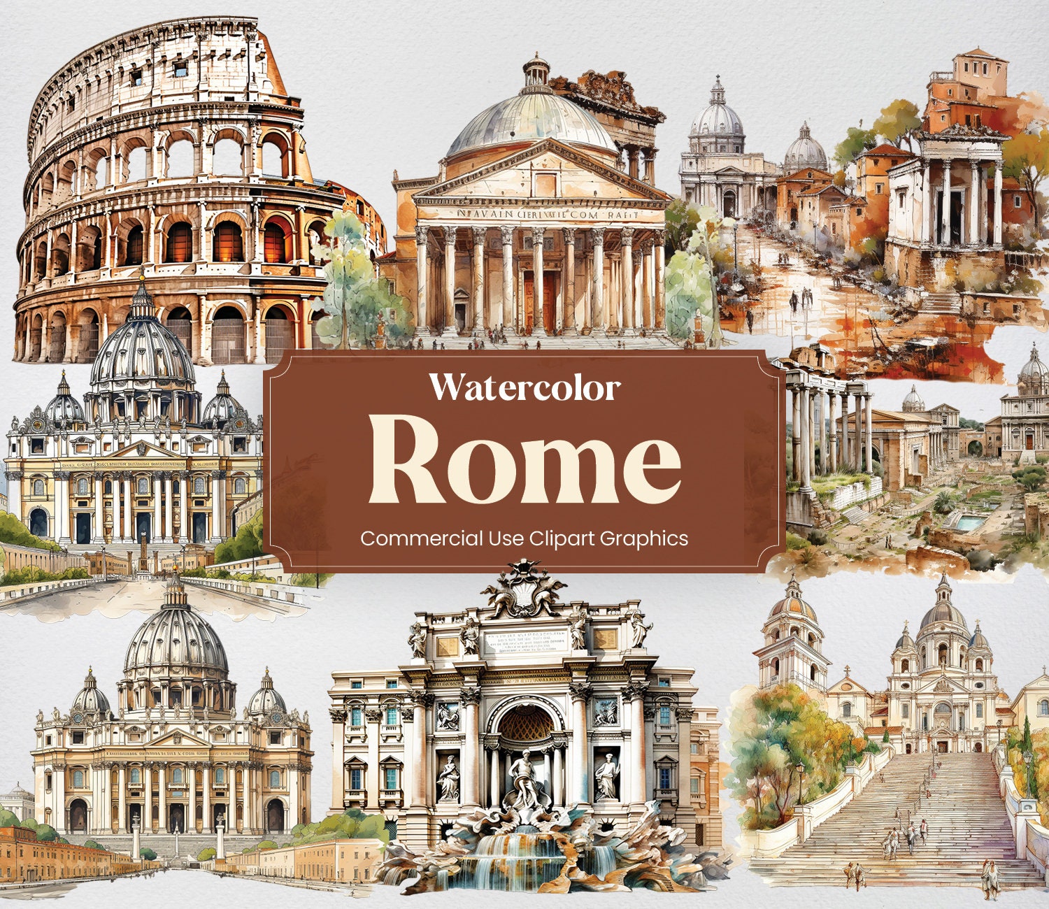 Italy ROME MEMORIES KIT Papers and Stickers 12pc – Scrapbooksrus