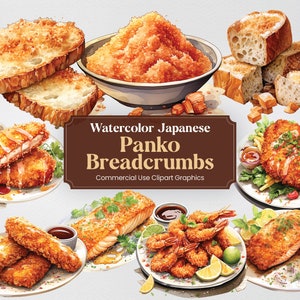 Akvarell Panko, 42 Panko japanska brödsmulor, mat, digitalt tryck, Clipart PNG, transparent bakgrund, kommersiellt bruk