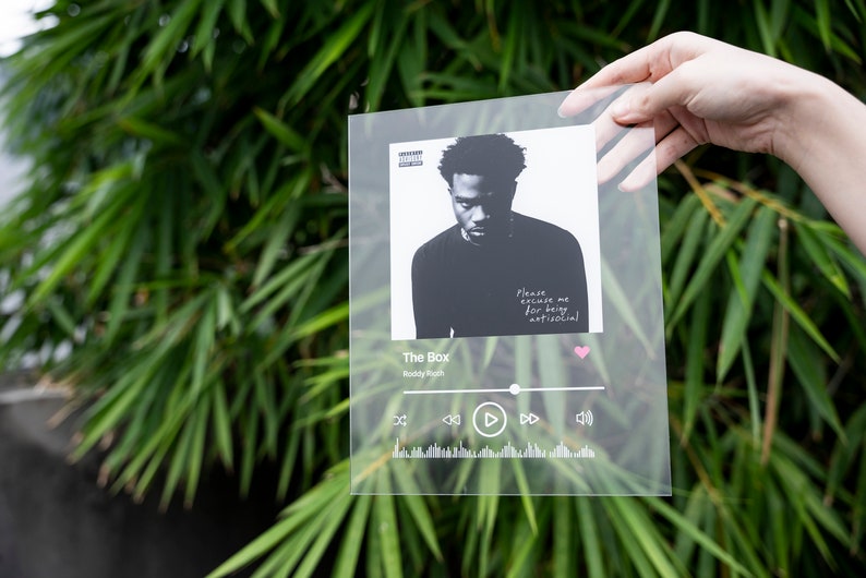 Personalized Spotify Album Cover Glass Acrylic Plaque Highest Etsy