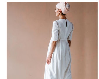 Spiritual Yoga dress | comfortable cotton | white sacral color | Aesthetic goddess look | Festival wear