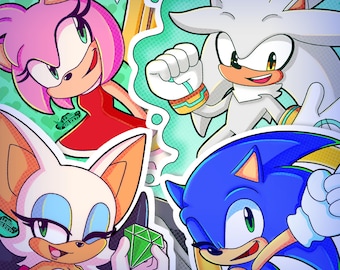Individual Sonic the Hedgehog Character Holo Vinyl Stickers