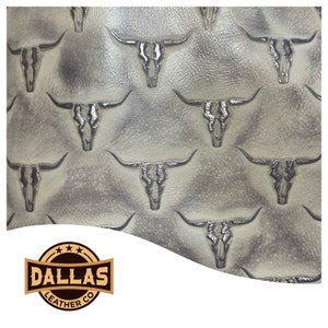 Cortes de couro em relevo | Mini Longhorn Cobblestone | Folhas pré-cortadas Selecione o tamanho | DLCo | Couro de vaca em relevo | Folhas de couro