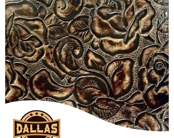 Tagli di pelle goffrata / Rose Montreal / Fogli pretagliati Seleziona la dimensione / DLCo / Pelle bovina goffrata