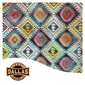 Embossed Leather Cuts | Aztec Nativo | Pre-Cut Sheets | DLCo | Embossed Cowhide for Crafts | Leather Cuts