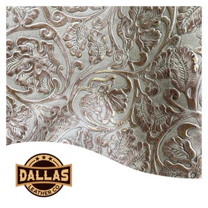 Découpes de cuir en relief | Outil de cow-boy doré | Feuilles prédécoupées Sélectionnez la taille | DLCo | Cuir de vachette gaufré