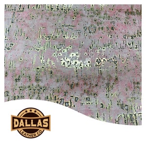 Geprägte Lederschnitte | Treibholz rosa | Vorgestanzte Bögen Größe auswählen | DLCo | Rindsleder geprägt | Westerndruck | Metallic Druck