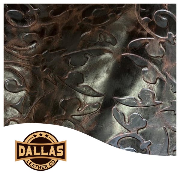 Cortes de couro em relevo | Nogueira Sierra Veneziana | Folhas pré-cortadas | DLCo | Tamanhos para couro decorativo Cafters
