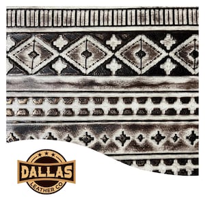 Embossed Leather Cuts | Navajo Ivory Chocolate Gold | Pre-Cut Sheets | DLCo | Sizes for Cafters