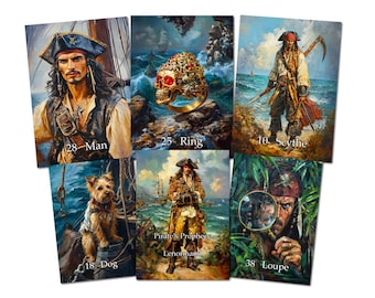Pirate&#39;s Prophecy Lenormand – 46 cards oracle deck – 74 x 105 mm – 400g glossy