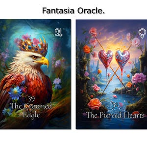 Cartas Oracle Fantasia Oracle – 53 cartas inspiradas no Oráculo de Belline – 74 x 107 mm – baralho de cartas brilhantes de 400 gr
