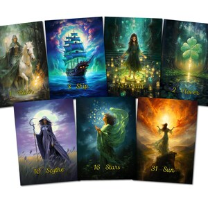 Jeu De Cartes Oracle Lenormand - 36 Cartes, Art Fantaisie Style Chibi - Pour Divination Et Intuition