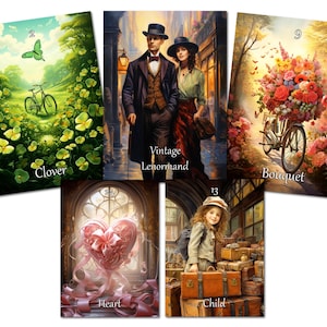 Vintage Lenormand - 50 cards - 74 x 105 mm - glossy - 400 grams