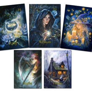 Der verzauberte Pfad Lenormand – 36 Lenormand-Karten – 74 x 105 mm – glänzendes 400gr Orakelkartendeck