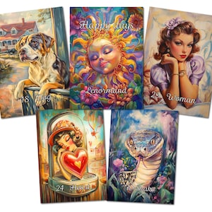 Happy Days Lenormand - 45 cards - 400gr - glossy. Lenormand cards, Lenormand card reading.