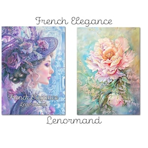 Lenormand Élégance Française - 45 cartes - 74 x 105 mm - brillant - 400 grammes, cartes Lenormand, jeu Lenormand, cartes oracle
