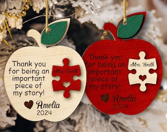 Teacher Christmas Ornament, Personalized Teacher Gifts, Teacher Ornament, Teacher Appreciation Gifts, Teacher Thank You Gifts, End of Year