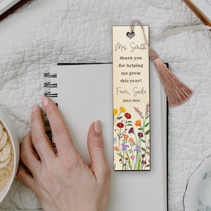 Teacher Appreciation Gifts, Personalized Thank You Teacher Bookmark ...