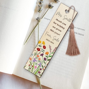 Teacher Appreciation Gifts, Personalized Thank You Teacher Bookmark ...