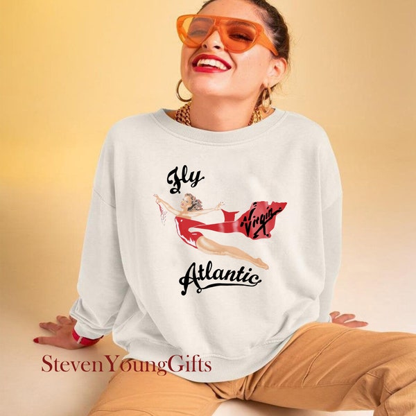 Princess Diana Shirt, Feminist Shirt, Princess Diana Fly Atlantic, Diana Princess Shirt, Fly Virgin Atlantic Shirt, unisex Sweatshirt