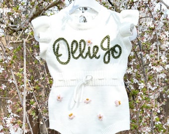 Baby/Toddler Embroidered Ruffle Romper