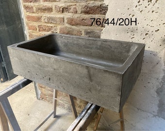 Large Solid cast concrete sink