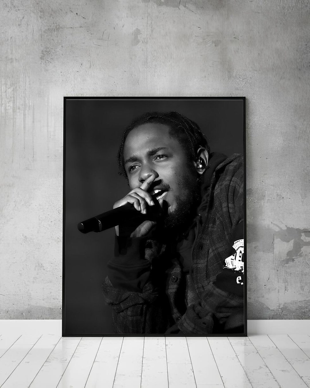 Kendrick Lamar Poster Kendrick Lamar Print Black and White Etsy