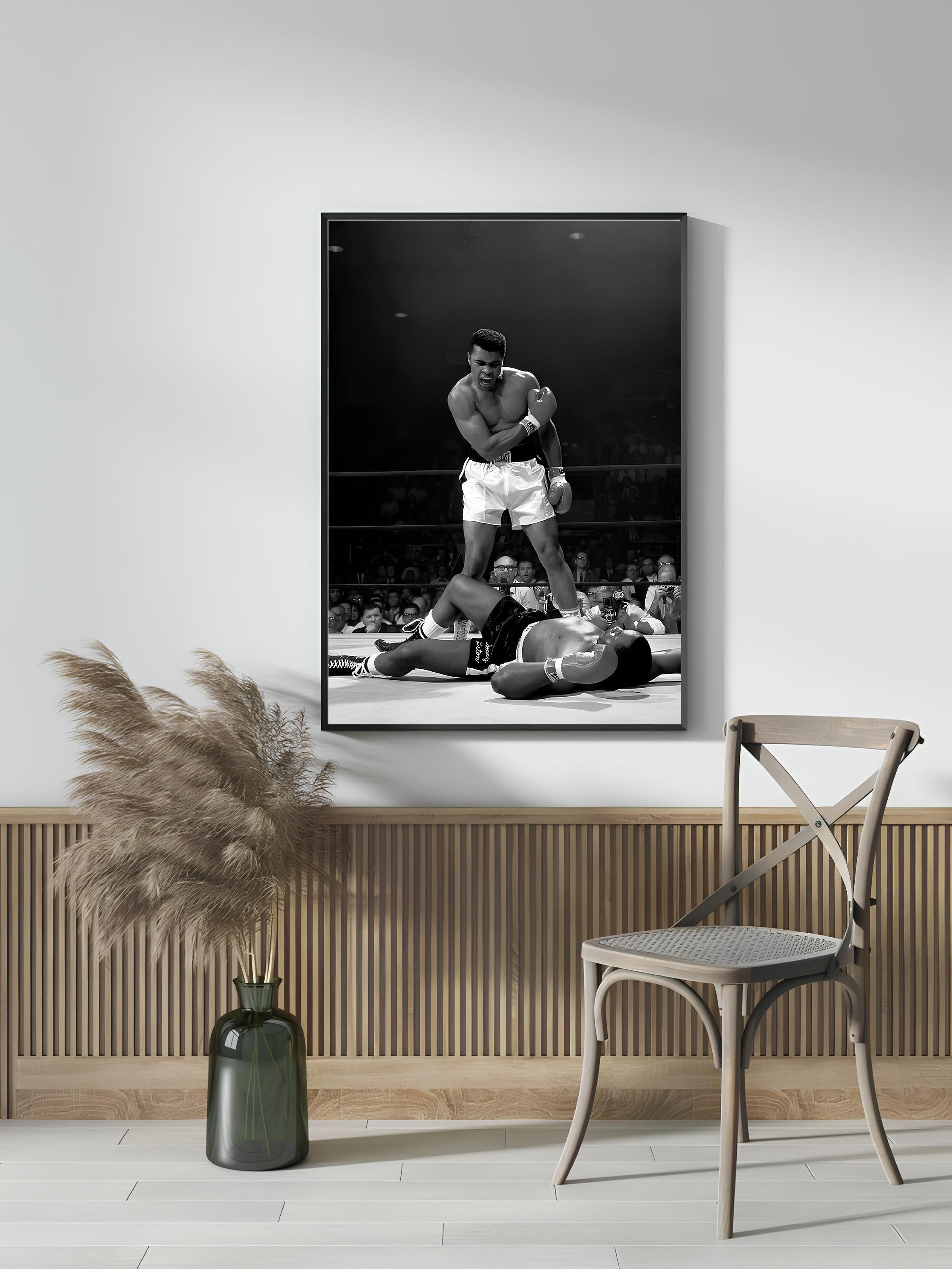 Muhammad Ali Print, Decor, Muhammad Ali Canvas, Vintage Poster, Black ...