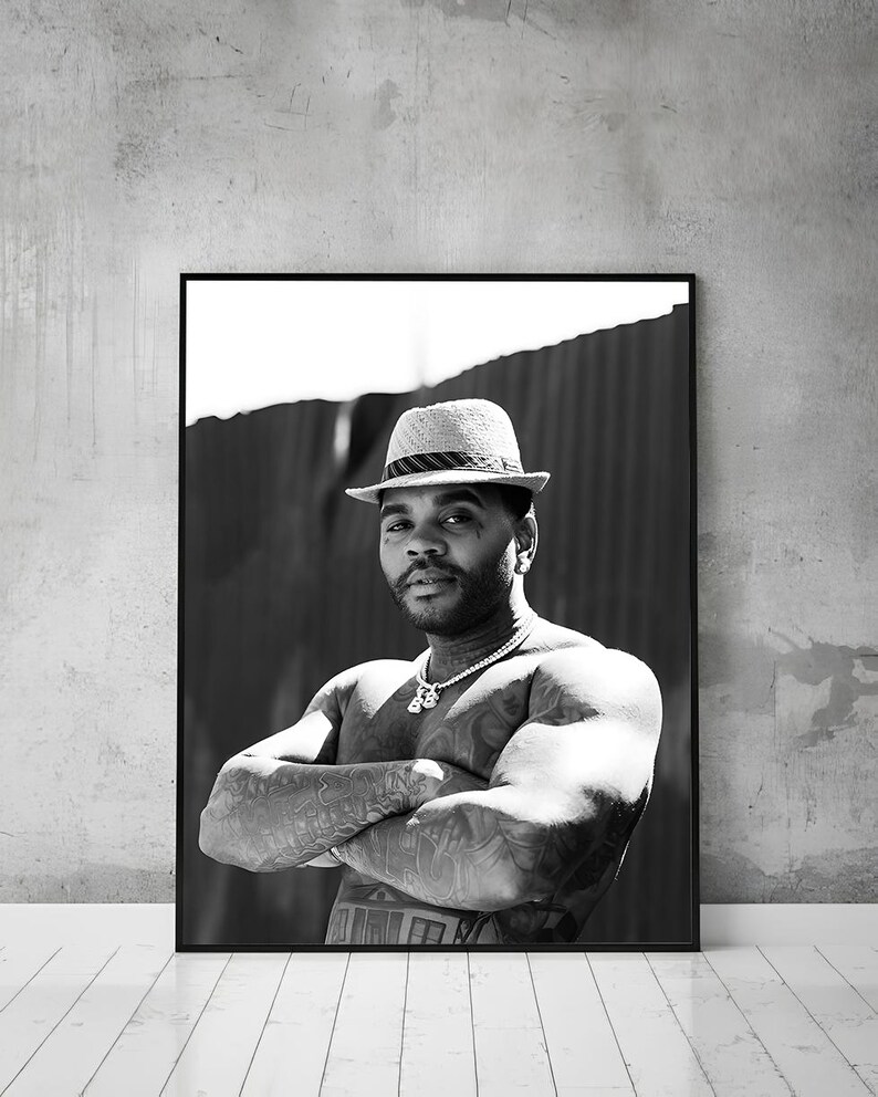 Kevin Gates Poster American Rapper Wall Art Black and White Etsy