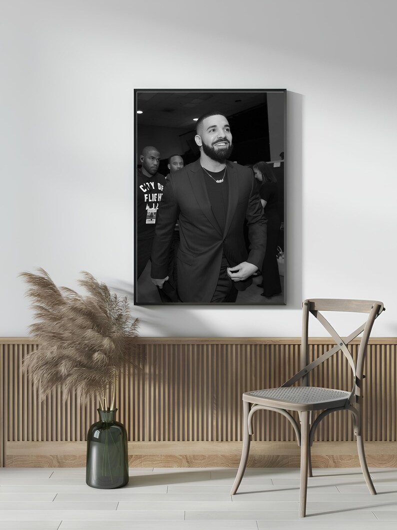 Drake Smoking Poster Music Prints Black and White Drake Etsy