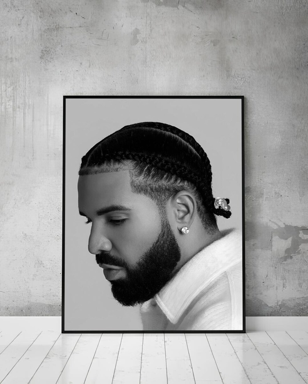 Drake Smoking Poster Hip Hop Poster Black and White Drake Etsy