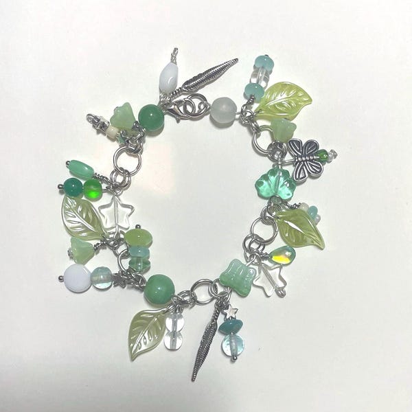 Vlindertuin bedelarmband – Handgemaakte, grillige kralensieraden