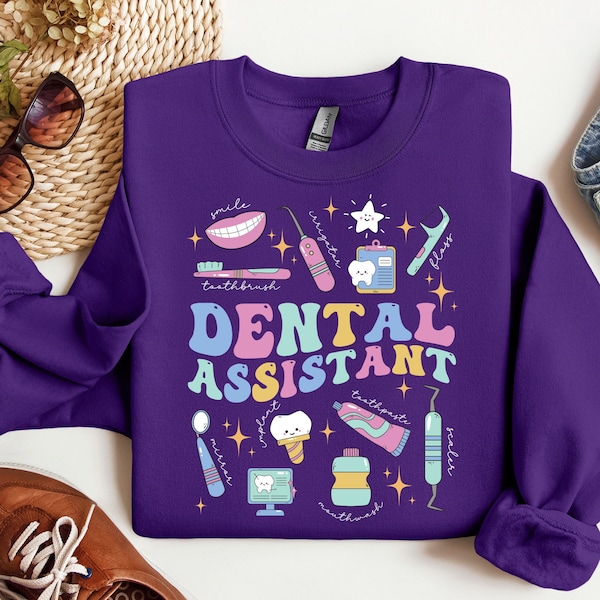 Dental Assistant Sweatshirt, Funny Dentist Sweater, Dental Hygienist Shirt, Dental Hygiene Gifts, Dental Squad, Dentist Teeth, Dentist Gifts