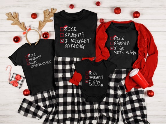 Naughty nice matching pajamas sale