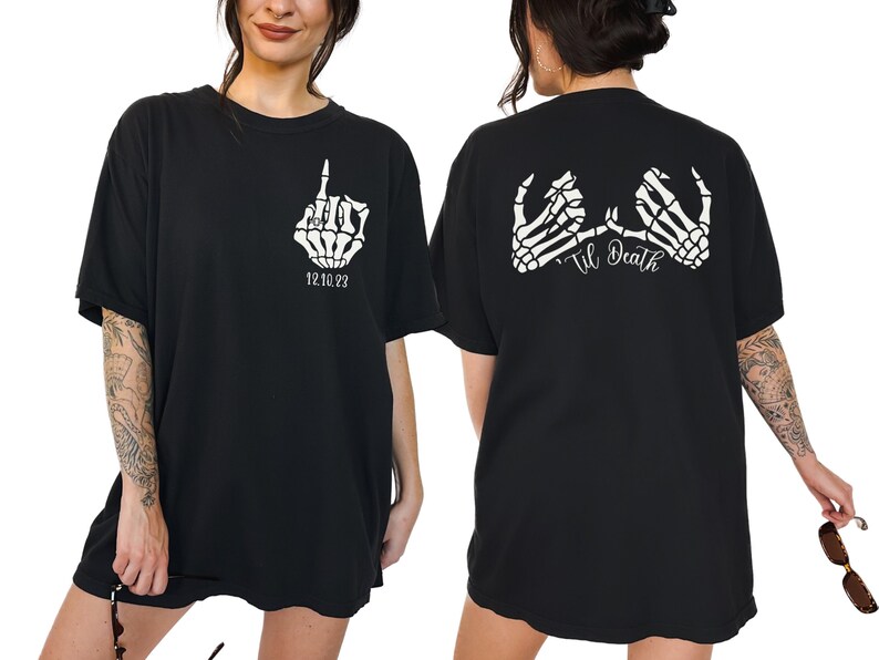 Til' Death Bride Shirt, Engaged Gothic Shirt, Engagement Gift, Halloween Wedding, Bridal Party Gifts, Bachelorette Party Shirt, Bride Gift