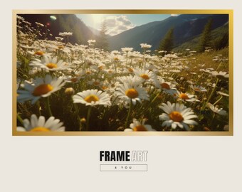 FRAME TV Art | Daisies | Digital Art Floral | Nature | Wild | Beauty | Frame Tv Art