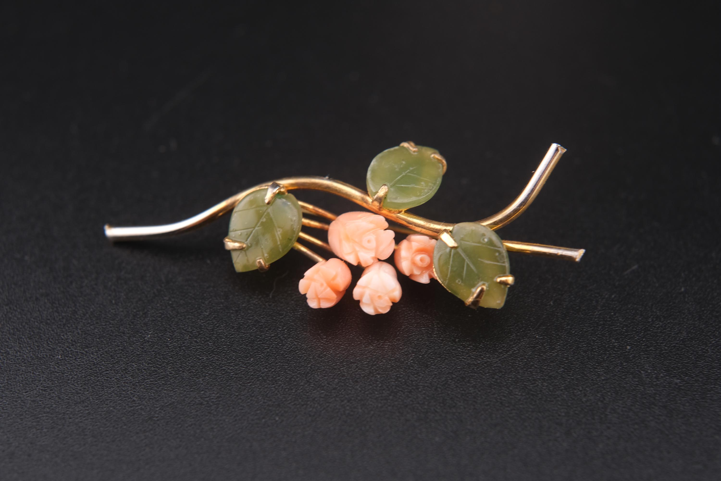 Coral rose jade leaf - Etsy 日本