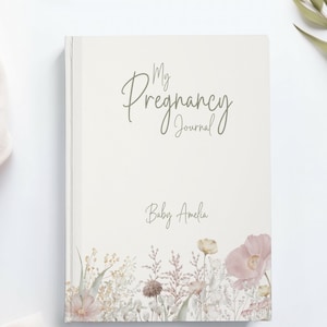 Meine Schwangerschaft personalisiertes Journal, werdende Mutter Geschenk, leeres Schwangerschaftstagebuch, werdende Eltern, Schwangerschafts-Rekordplaner, Schwangeres Tagebuch