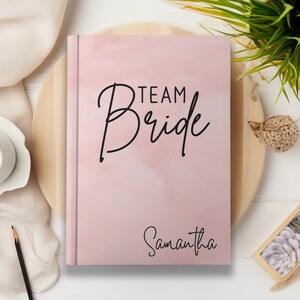 Engaged Custom Notebook, Wedding Notes Planner, Personalized Name Engagement Party Gift, Gifts for Future Bride To Be, Notes for the Big Day