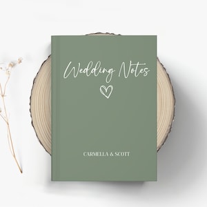 Wedding Notes Notebook, Notes For The Big Day, Engagement Gift, Bride Personalized Name Journal, Custom Journal Gift, Bridal Shower Gift
