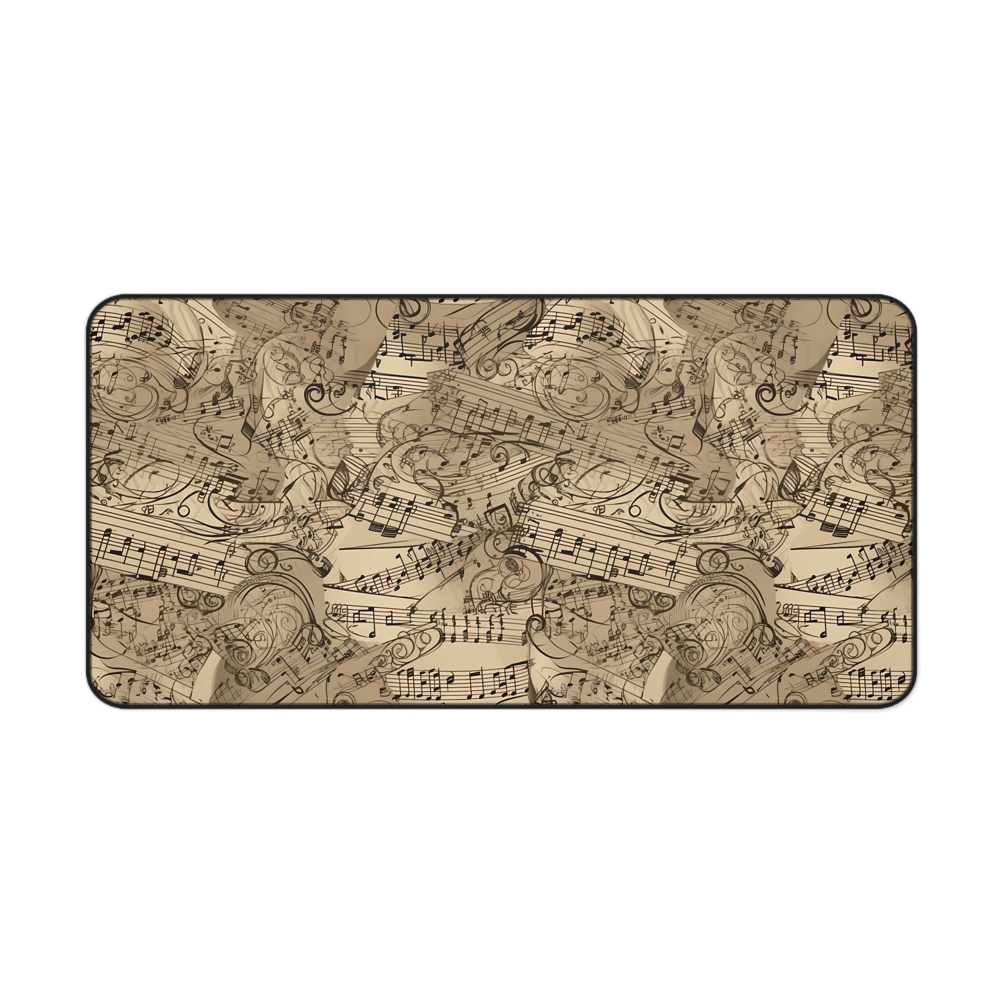 Vintage Abstract Music Notes Cute Desk Mat Aesthetic Deskmat - Etsy