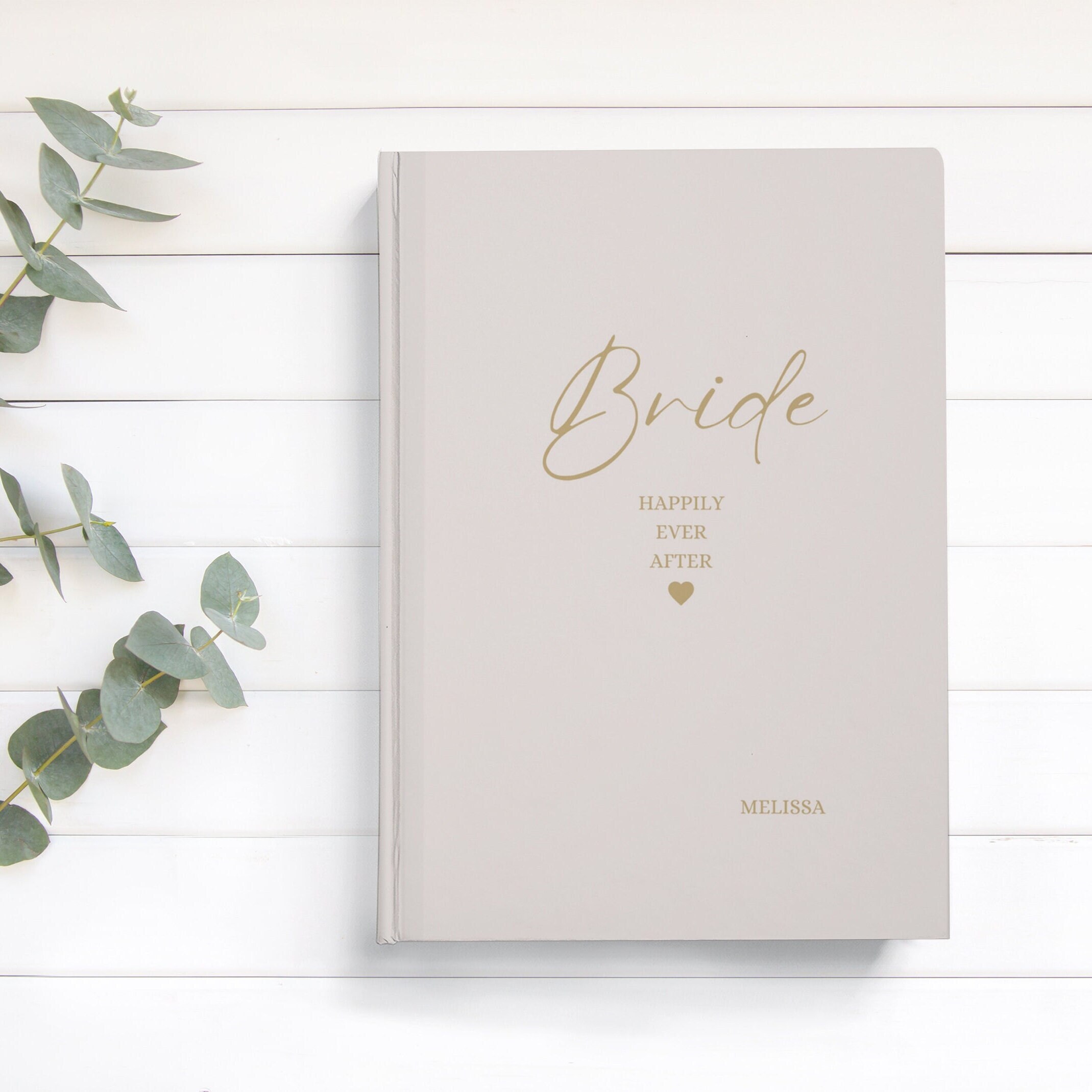 Blank Personalized Journal for Bride, Custom Wedding Notebook, Gift for ...