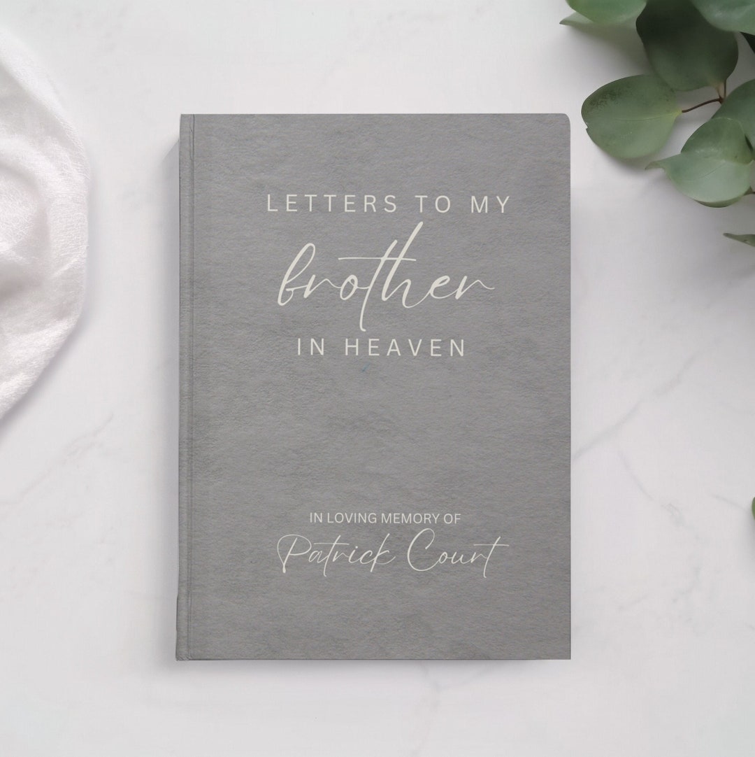 Brother Bereavement Grief Gift, Letters to My Brother, Bro Sympathy ...