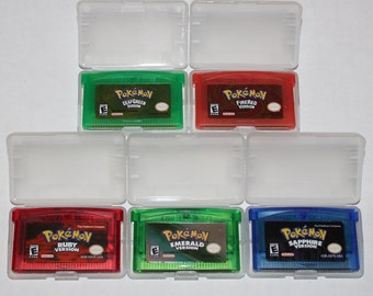 Pokemon Games for GBA - GBA Gameboy Advance - English Cartridges - Tested and Save - Fire Red, Leaf Green, Ruby, Sapphire, Emerald Nintendo
